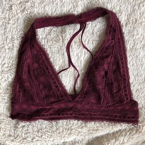 UO Burgundy Lace Bralette
